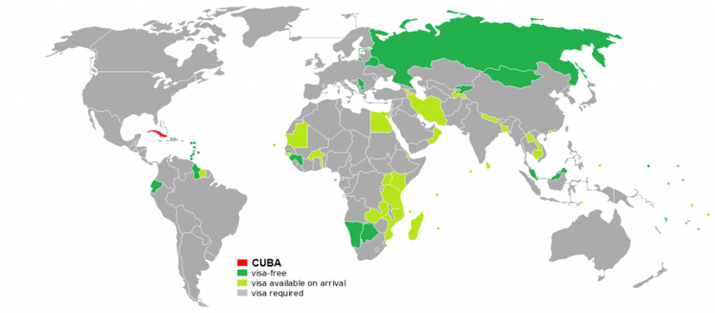 mapa-no visa a cubanos